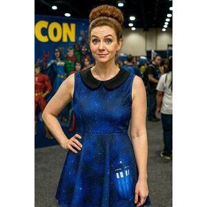 BBC Exclusive Torrid Doctor Who Galaxy Tardis Cosplay Dress Womens Small EUC